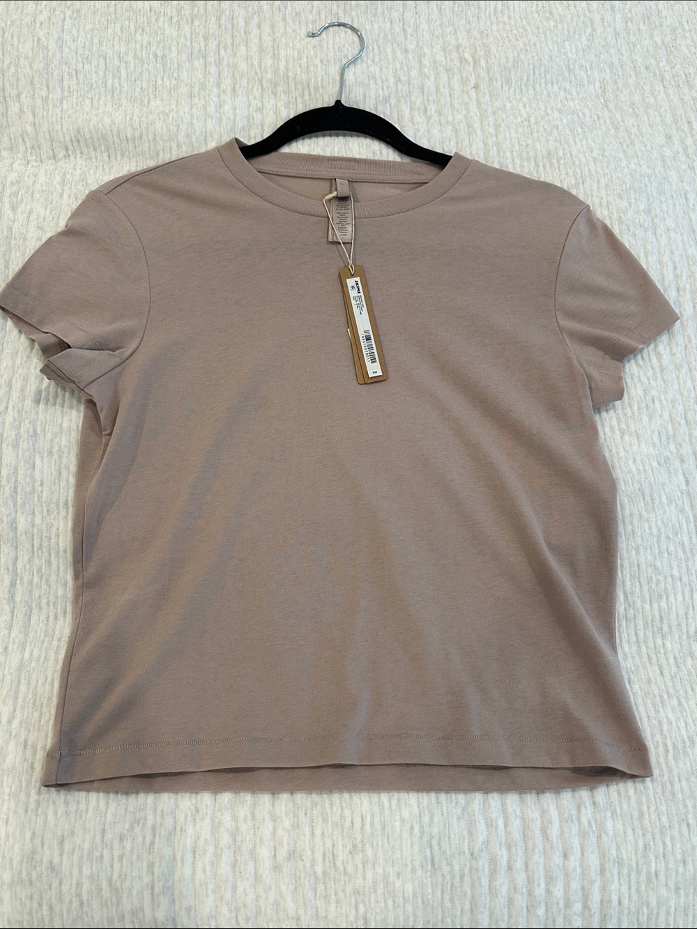 SKIMS Short Sleeve Crewneck Tee in Taupe